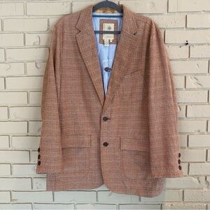 Territory Ahead Tan Cotton Blazer Jacket Sport Coat Size 44R NWOT
